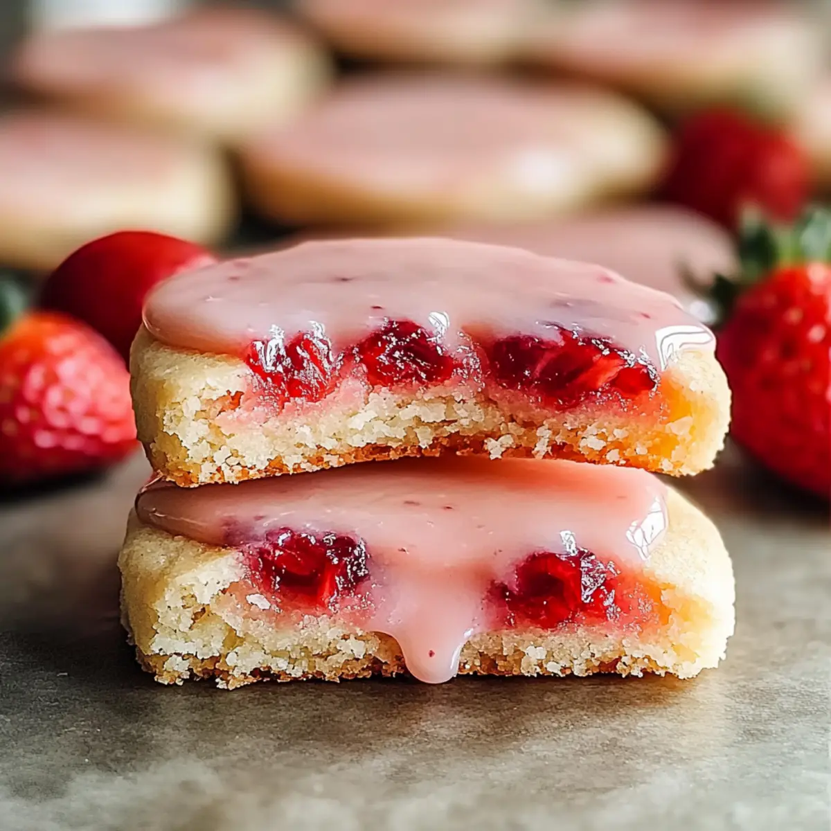 Strawberry Shortbread Cookies