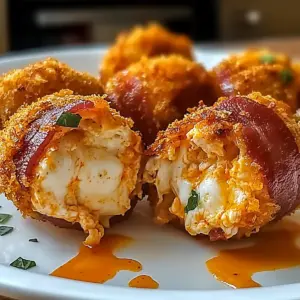 Buffalo Chicken Bacon Mozzarella Bombs