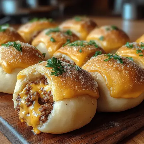 Garlic Parmesan Cheeseburger Bombs