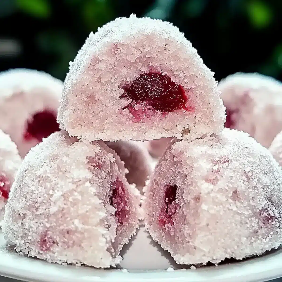 Cherry Snowball Cookies
