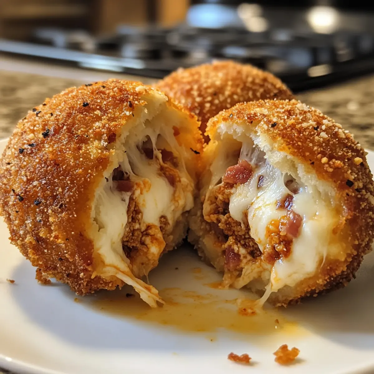 Buffalo Chicken Bacon Mozzarella Bombs
