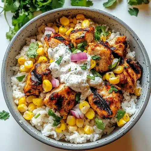 Street Corn Chicken Rice Bowl