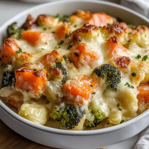 Rich & Creamy Winter Vegetable Bake