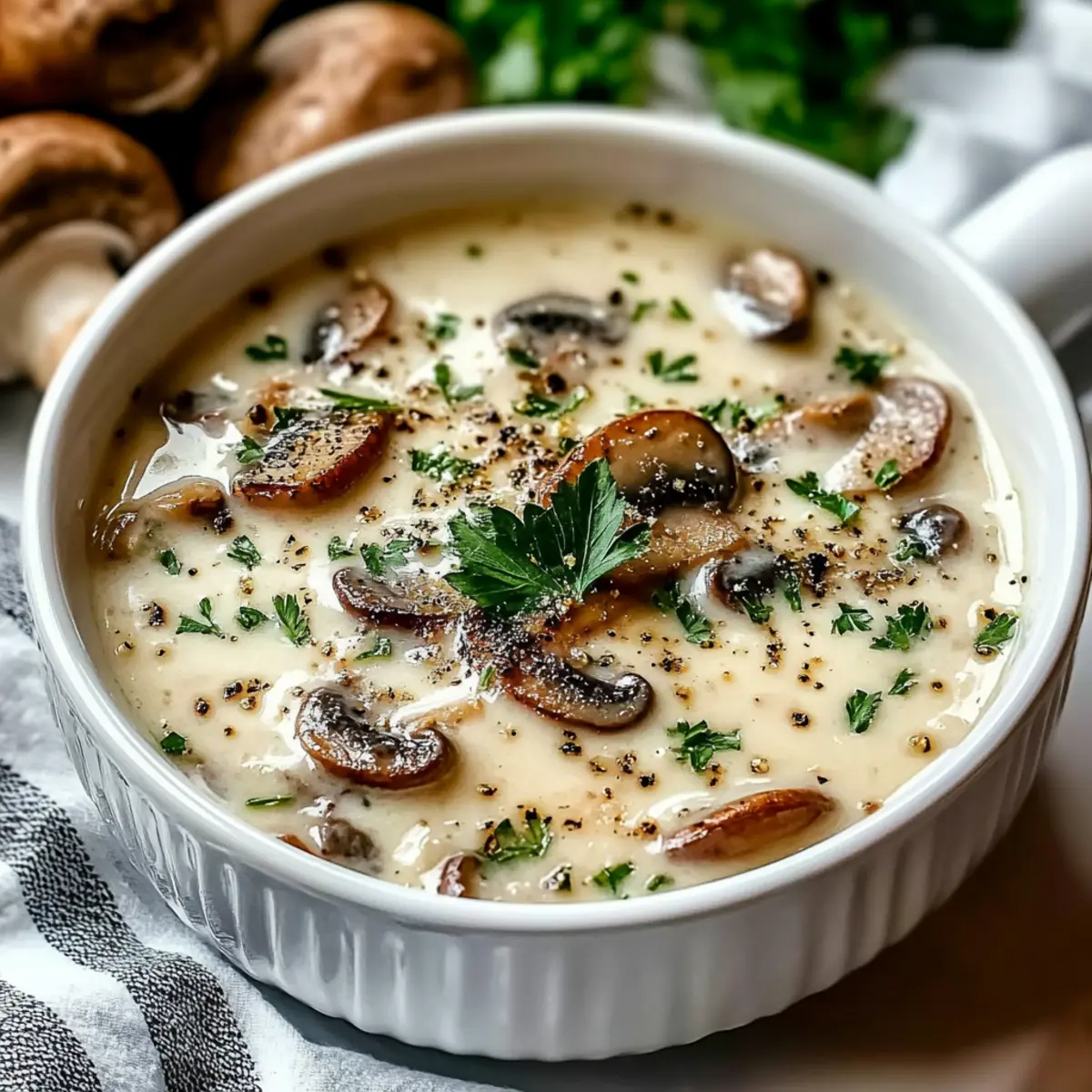 Cottage Cheese Mushroom Soup