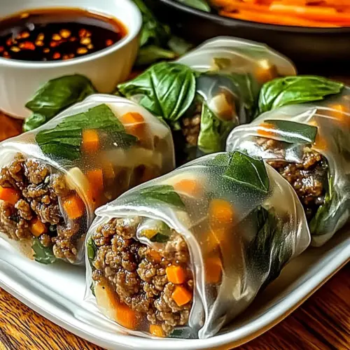 Thai Basil Beef Rolls