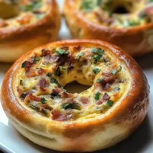 Quiche Stuffed Bagel