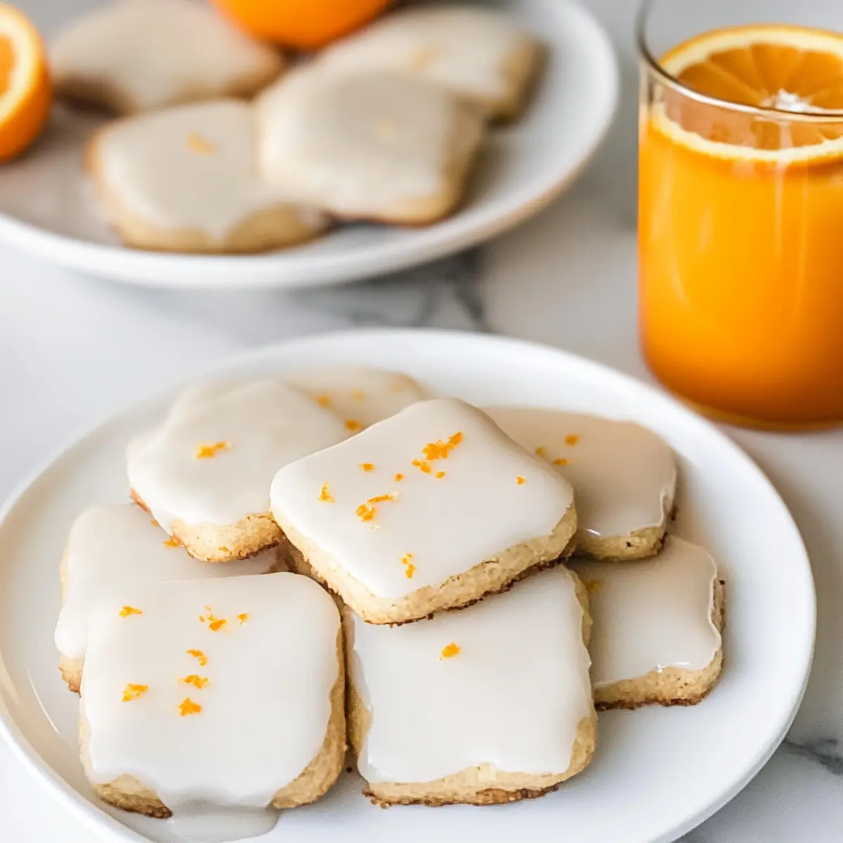 Cardamom Shortbread Cookies with Orange Glaze