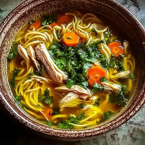 Ginger Garlic Chicken Noodle Soup
