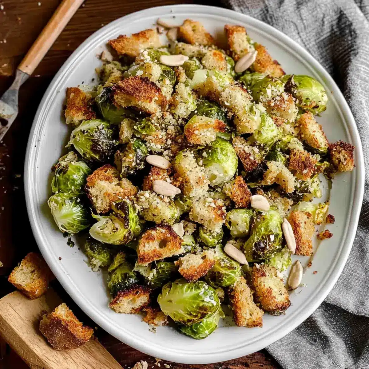 Roasted Brussels Sprouts Caesar Salad