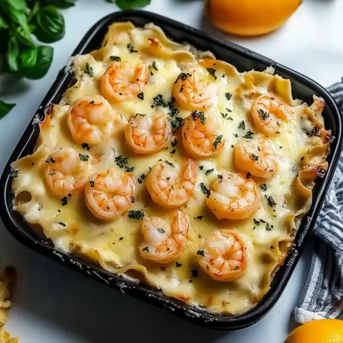 Garlic Butter Shrimp Scampi Lasagna