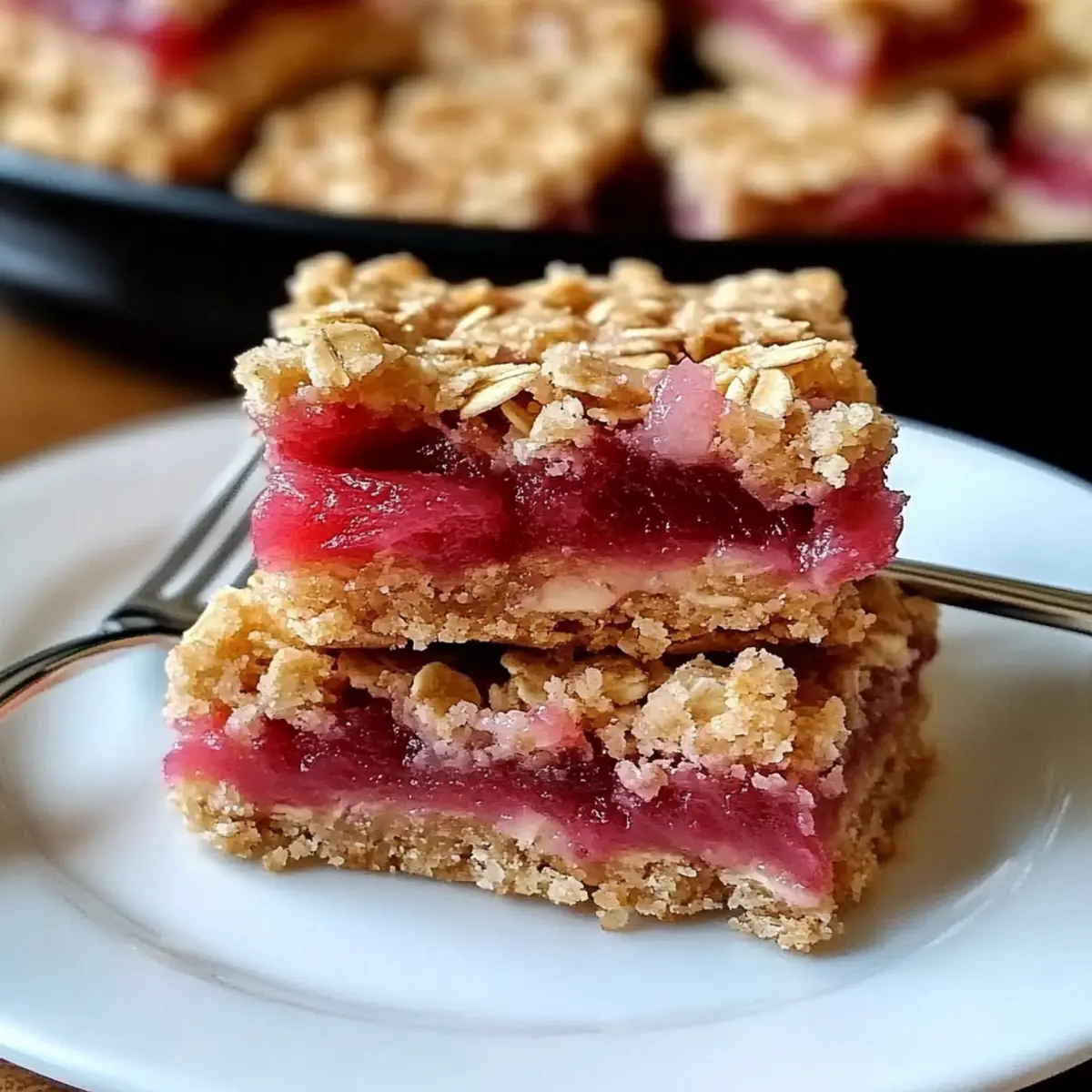 Rhubarb Oatmeal Bars