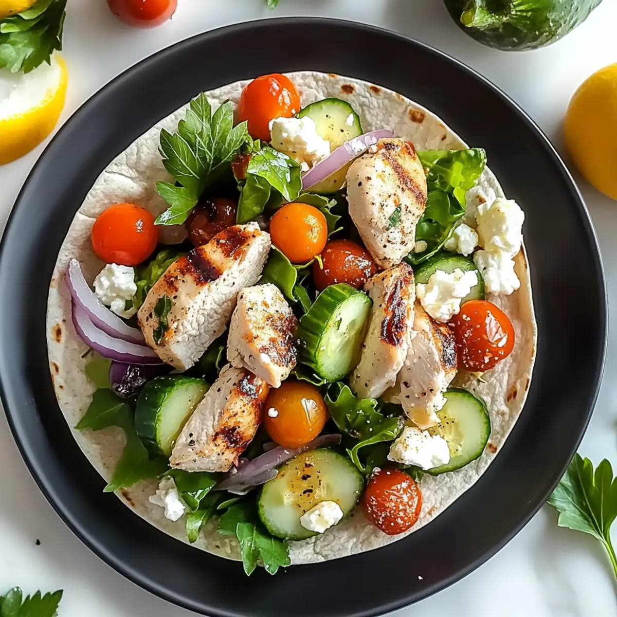Mediterranean Chicken Wraps