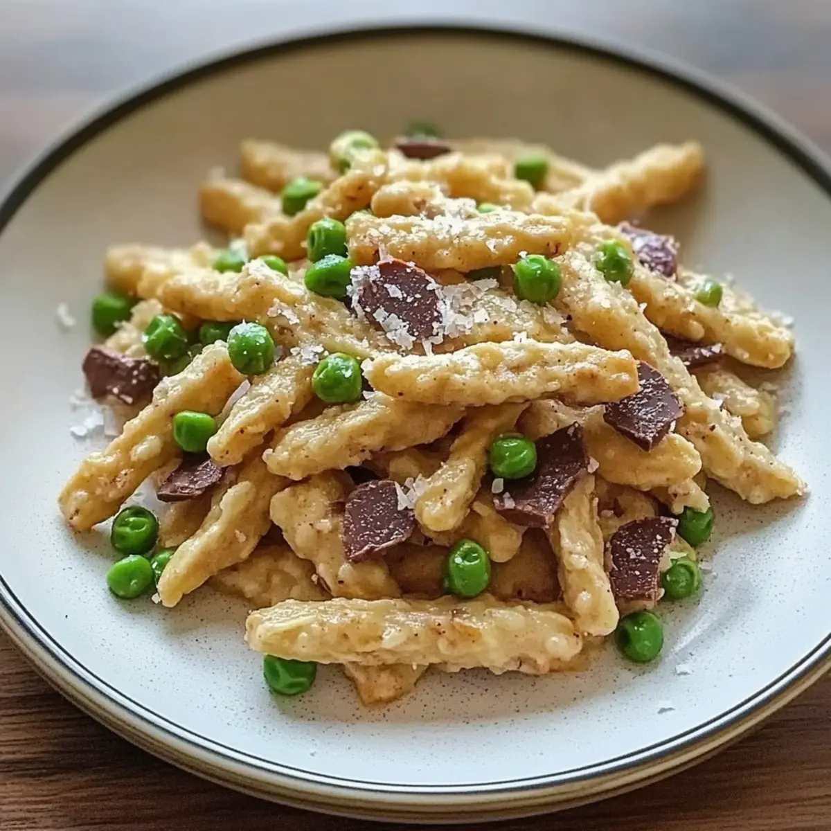 Creamy Bacon and Pea Pasta