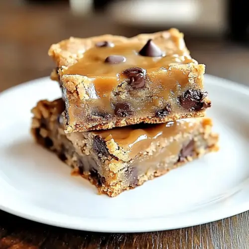 Salted Caramel Chocolate Chip Cookie Bars