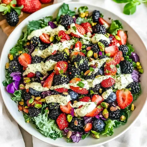 Berry Salad with Creamy Lemon Herb Dressing
