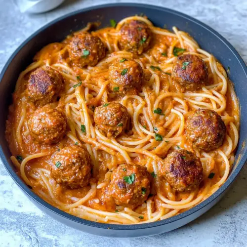 Creamy Spaghetti and Meatballs