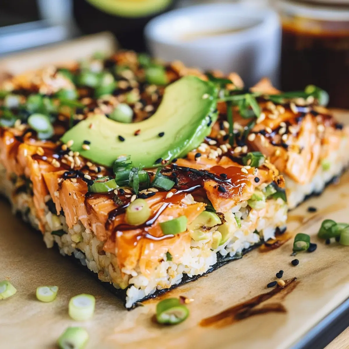 Salmon Sushi Bake