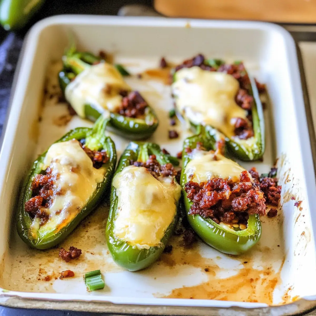 Cheese and Chorizo Stuffed Jalapeños