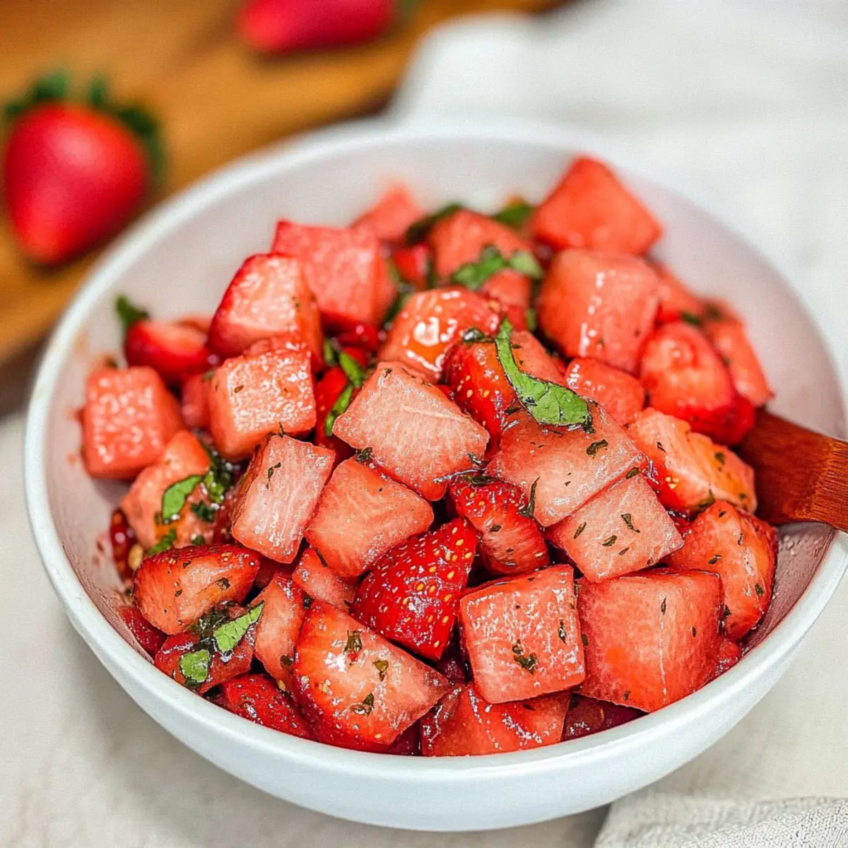 Strawberry Watermelon Salad with Honey Lime