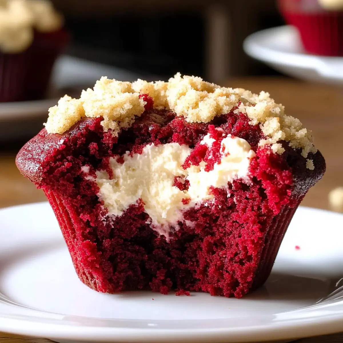 Red Velvet Muffins with Cream Cheese Filling