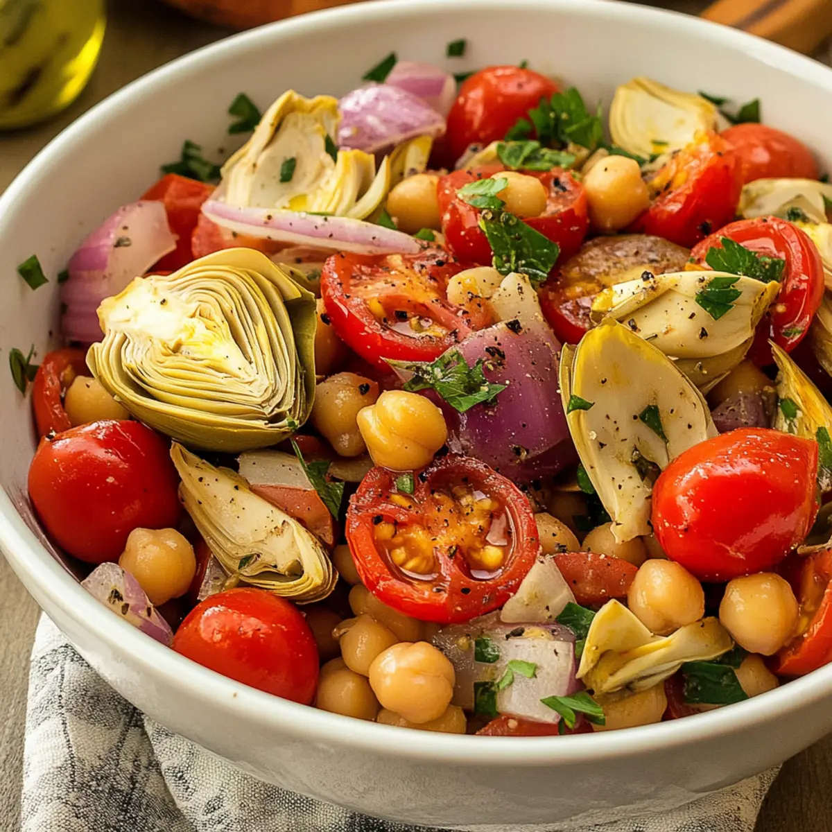 Tuscan Artichoke Tomato Salad