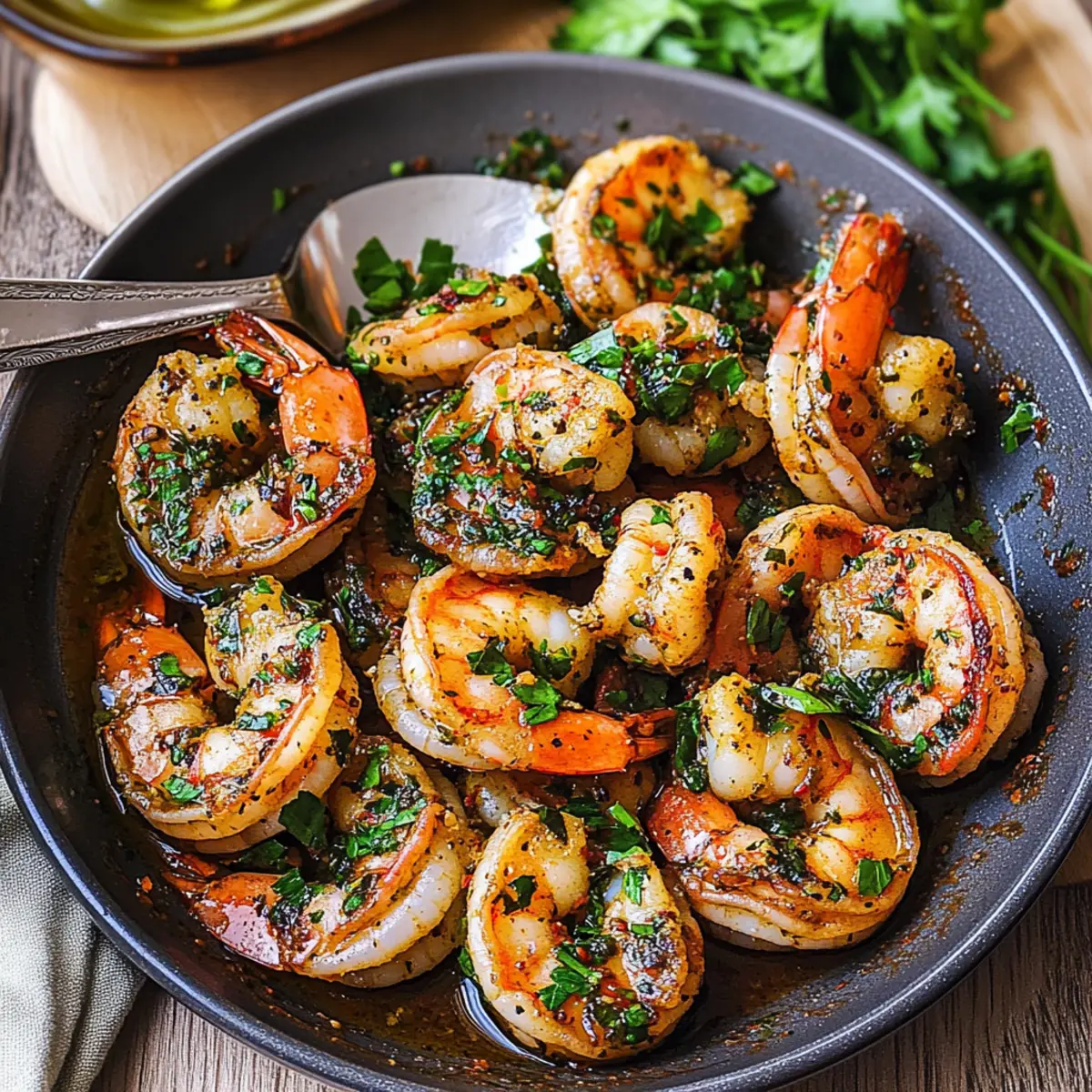 Pan Seared Chimichurri Shrimp