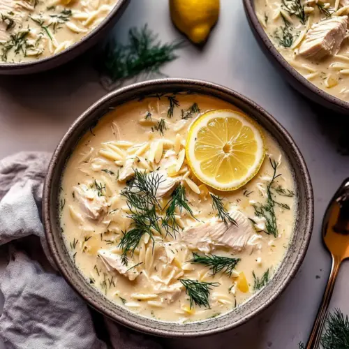 Avgolemono Soup with Orzo