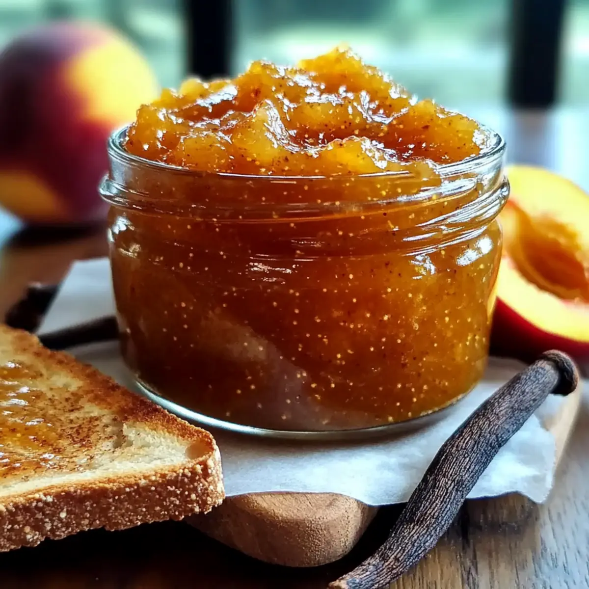 Peach Butter Recipe with Cinnamon and Vanilla Bean