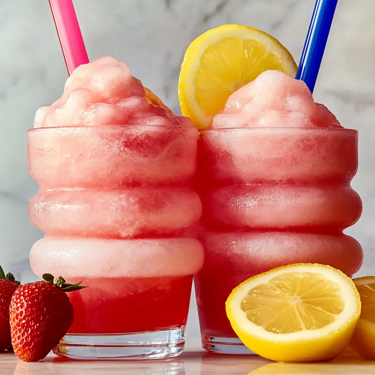 Spiked Pink Lemonade Slushies
