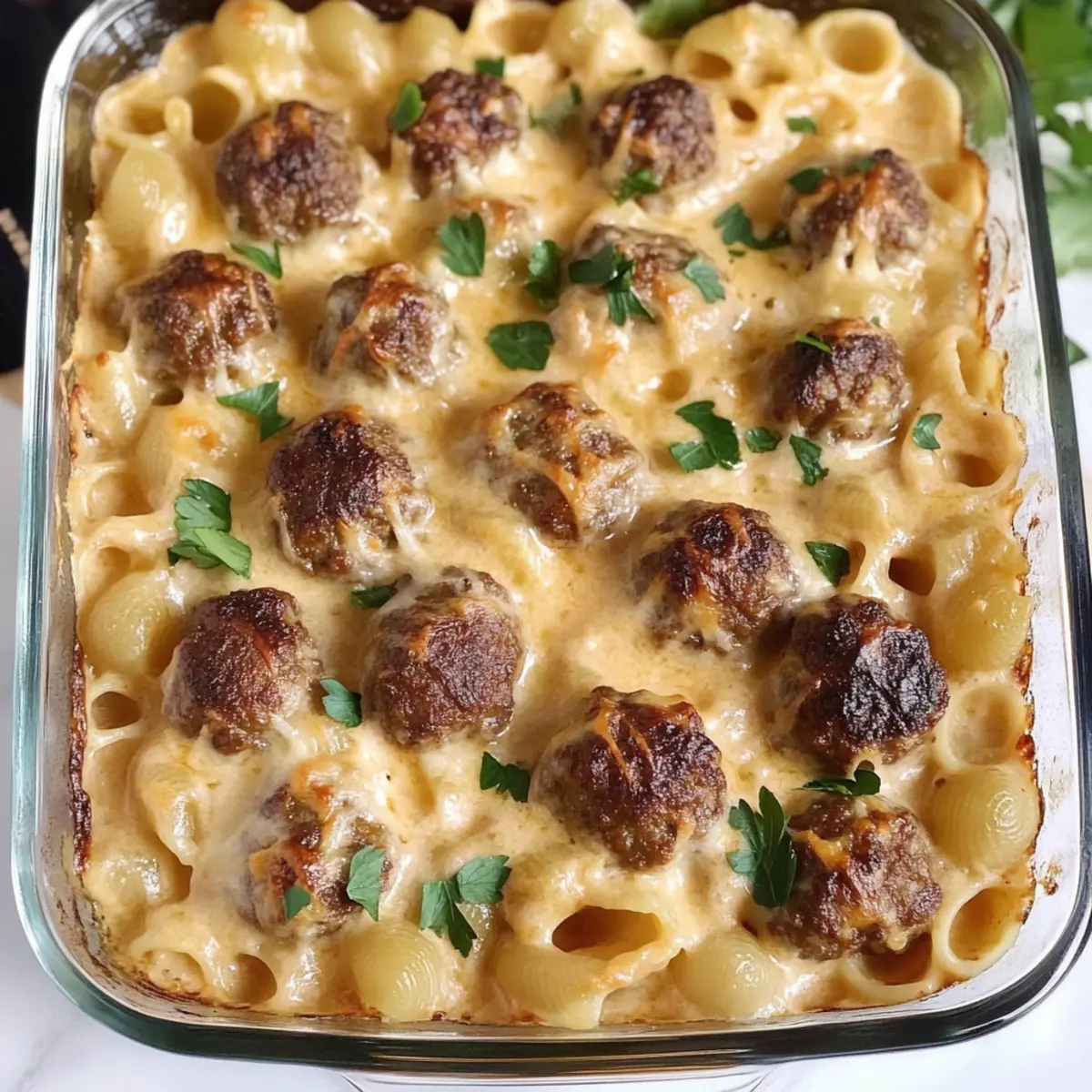 Swedish Meatball Pasta Bake