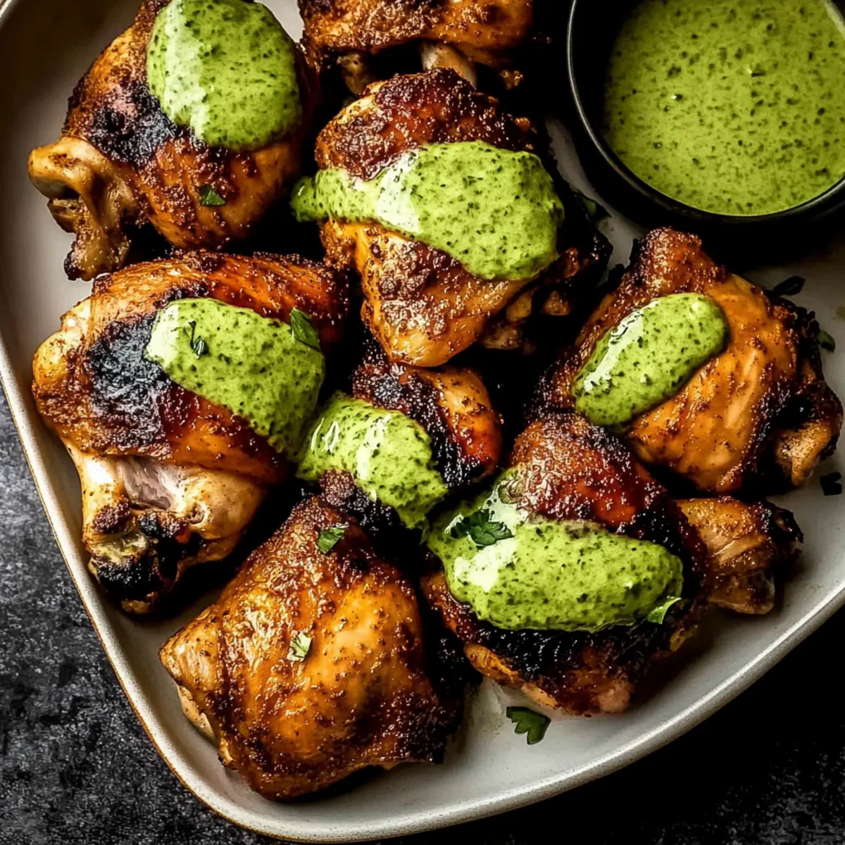 Peruvian Chicken with Green Sauce