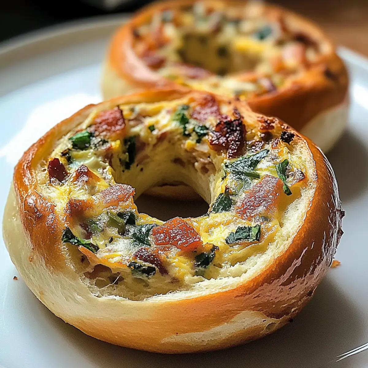 Quiche Stuffed Bagels