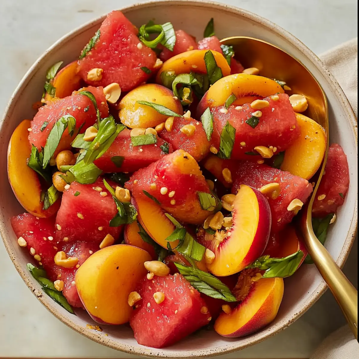 Thai-Inspired Watermelon & Peach Salad