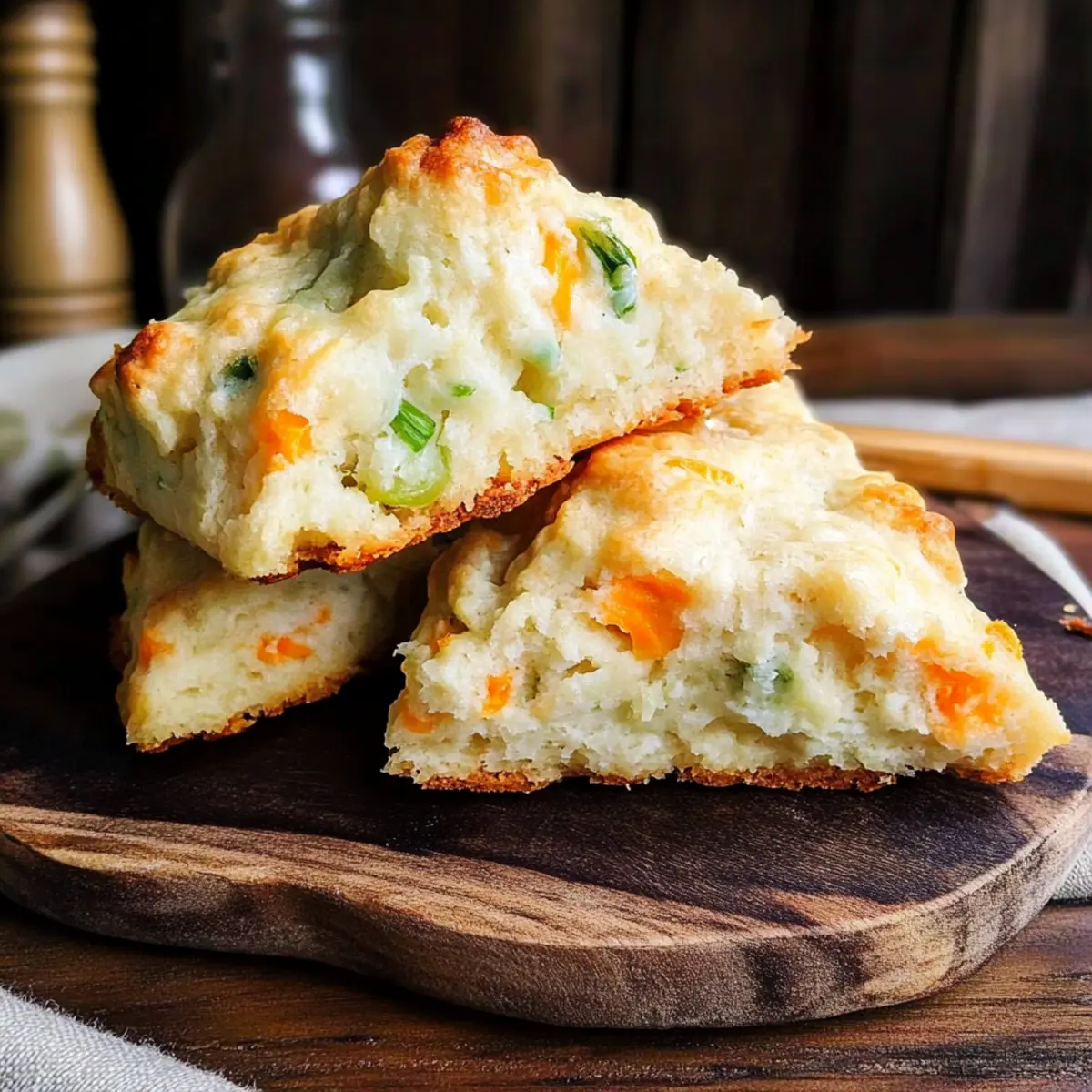 Cheddar, Green Onion, and Yogurt Scones