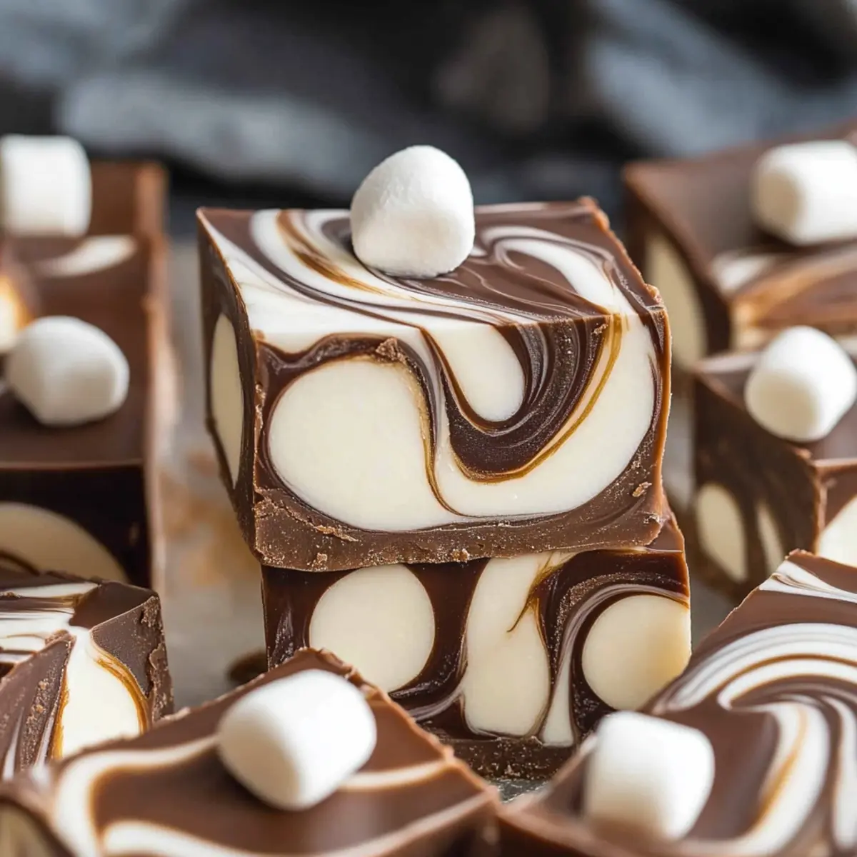Marshmallow Swirl Fudge