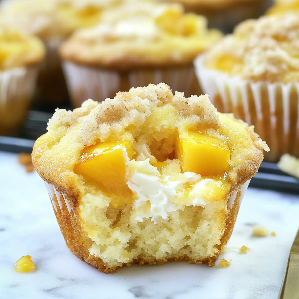 Peach Cream Cheese Muffins