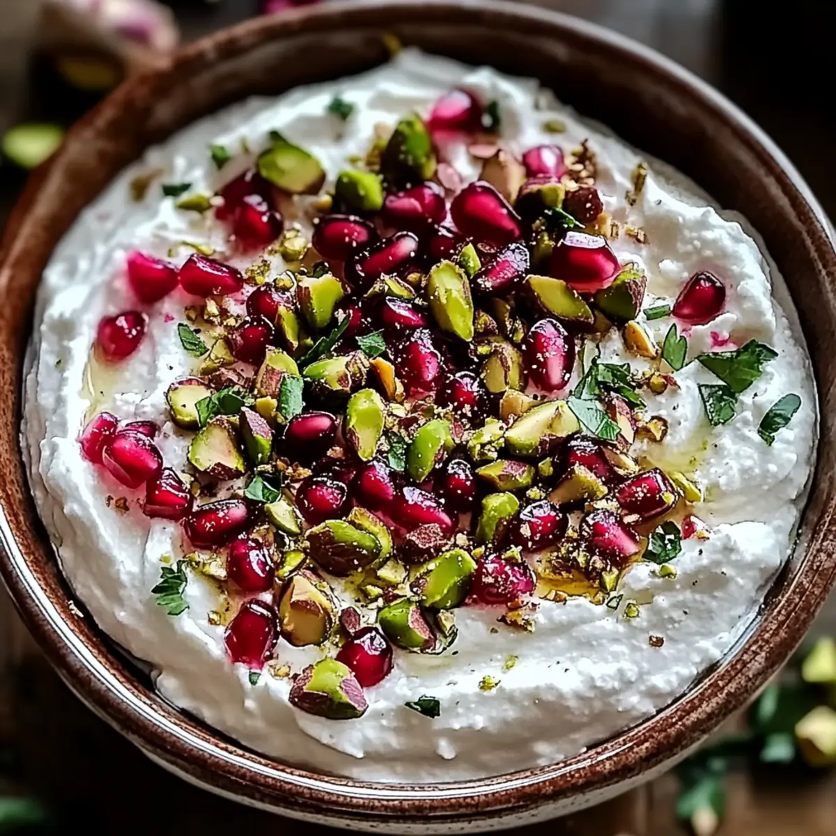Pomegranate Pistachio Whipped Feta Dip