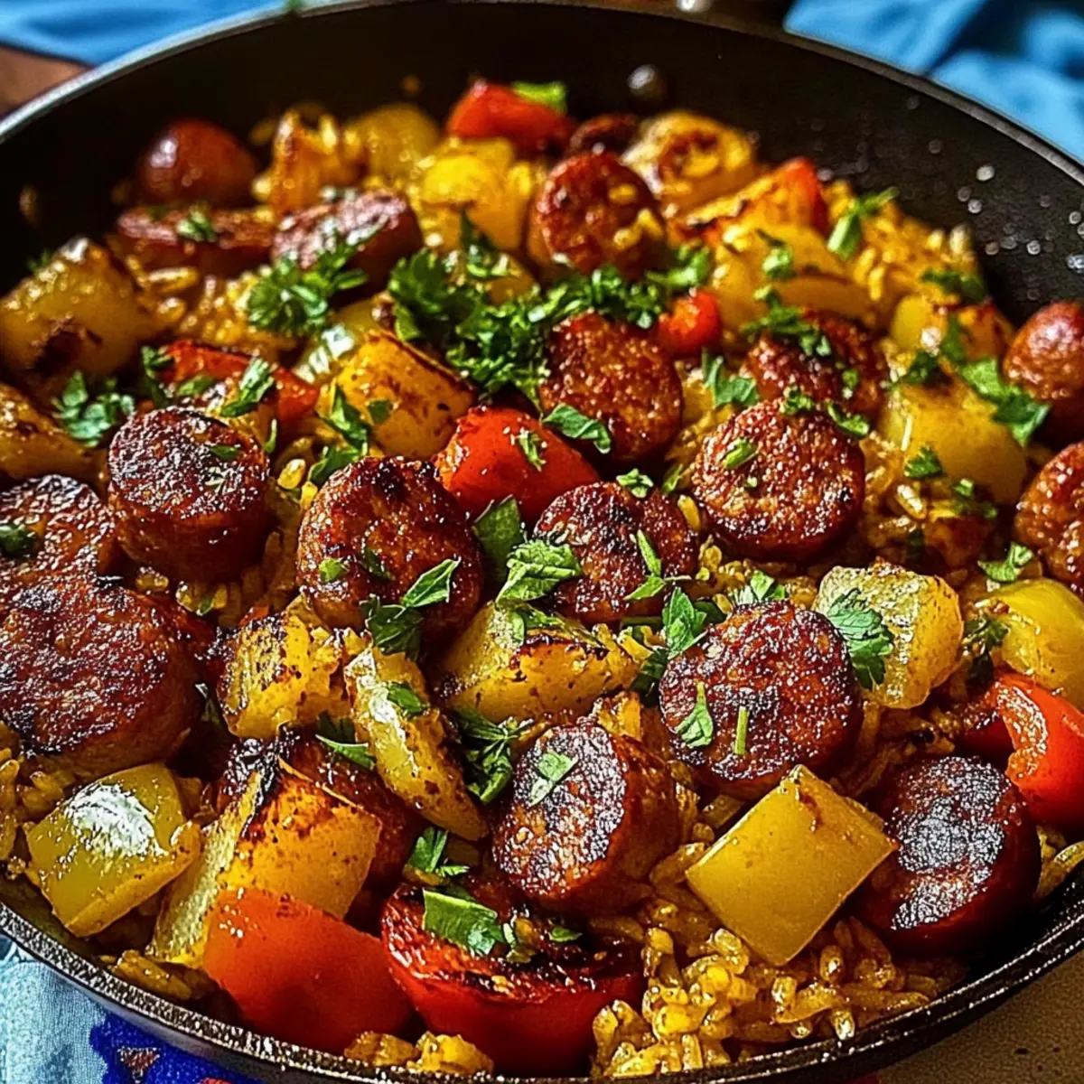 One-Pan Summer Sausage Skillet with Cajun Kick