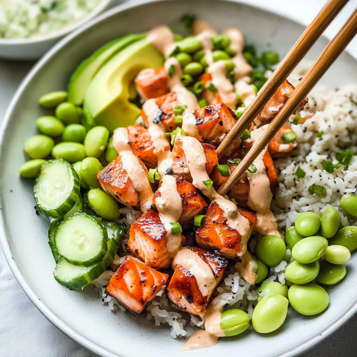 Air Fryer Bang Bang Salmon Bites