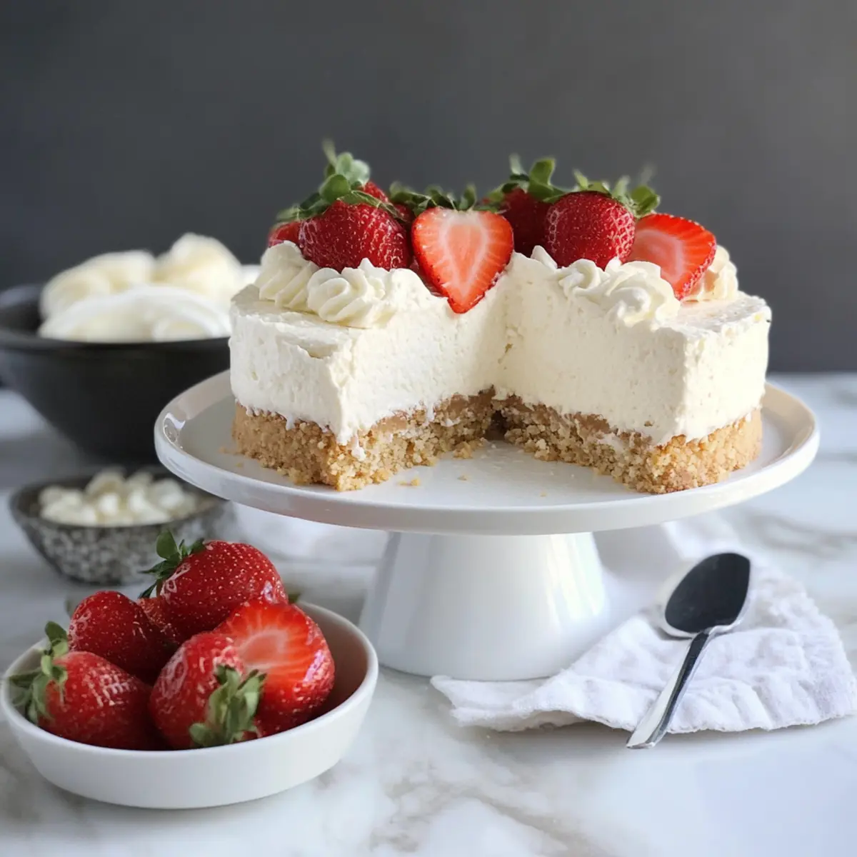No Bake Vanilla Cheesecake
