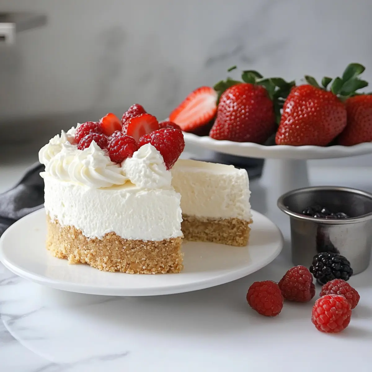 No Bake Vanilla Cheesecake