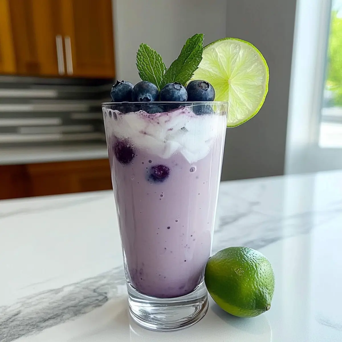 Blueberry Coconut Cooler Mocktail