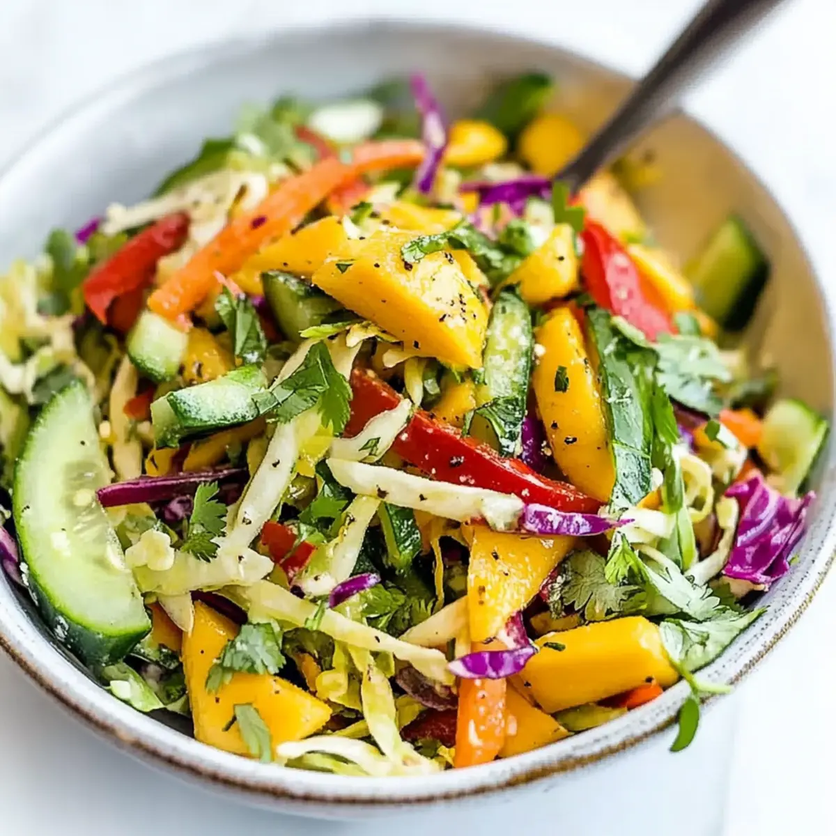 Mango Cucumber Summer Slaw