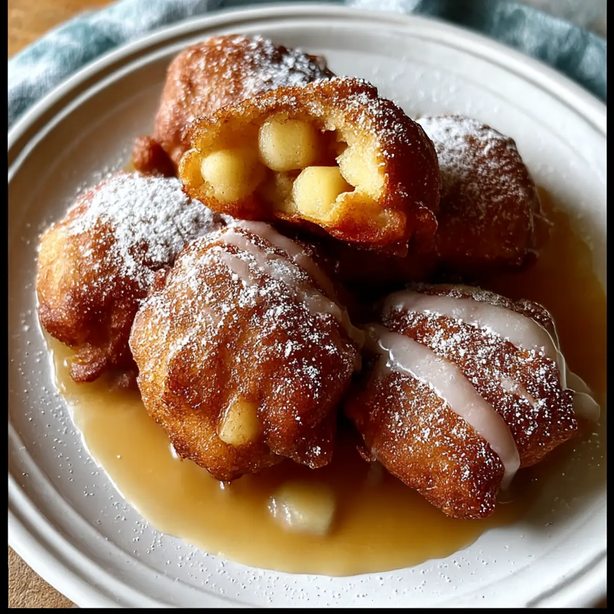 Warm Baked Apple Fritters