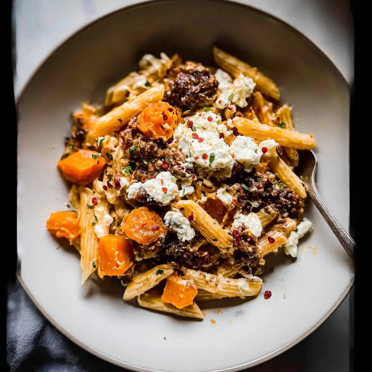 Butternut Squash Sausage Pasta