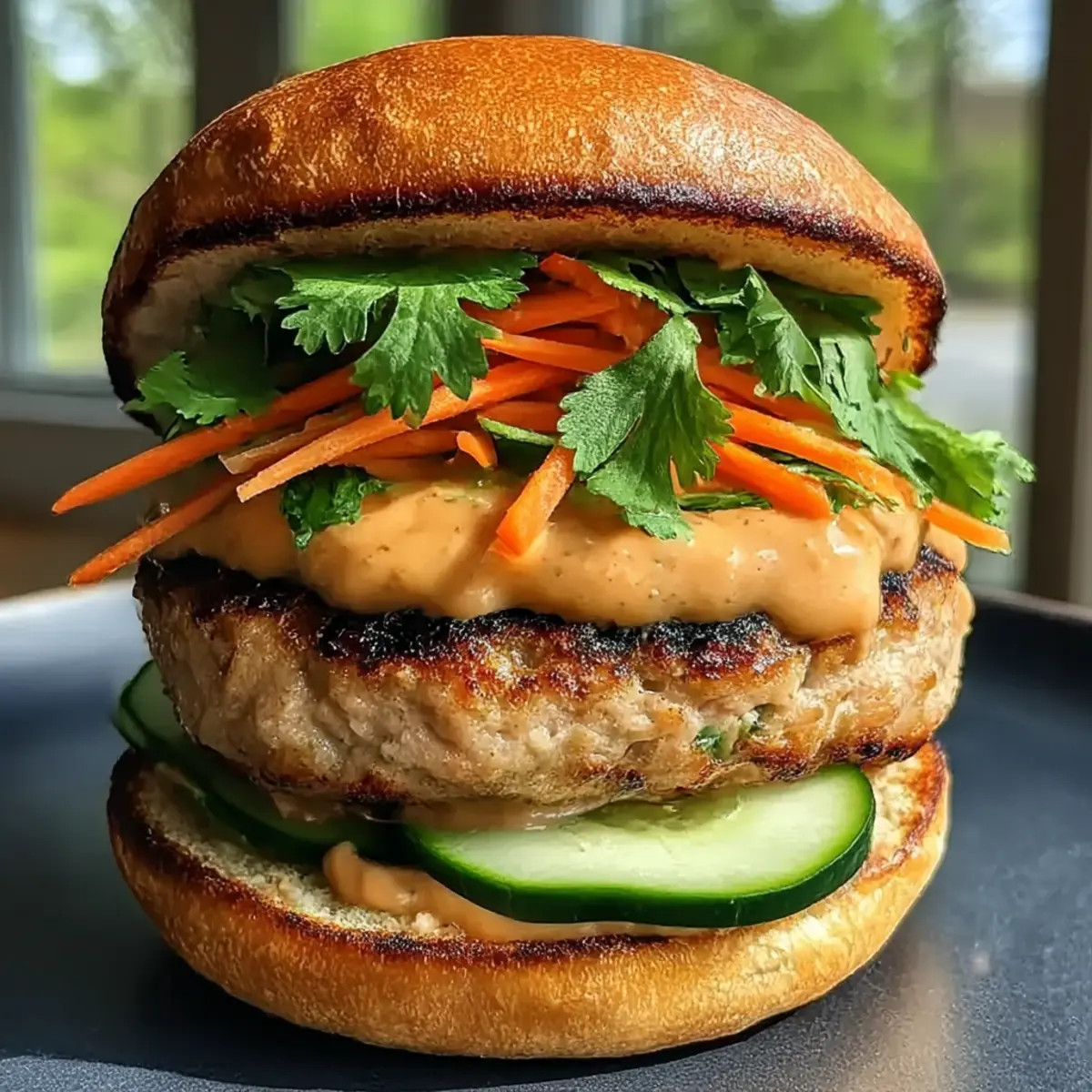 Thai Peanut Turkey Burgers