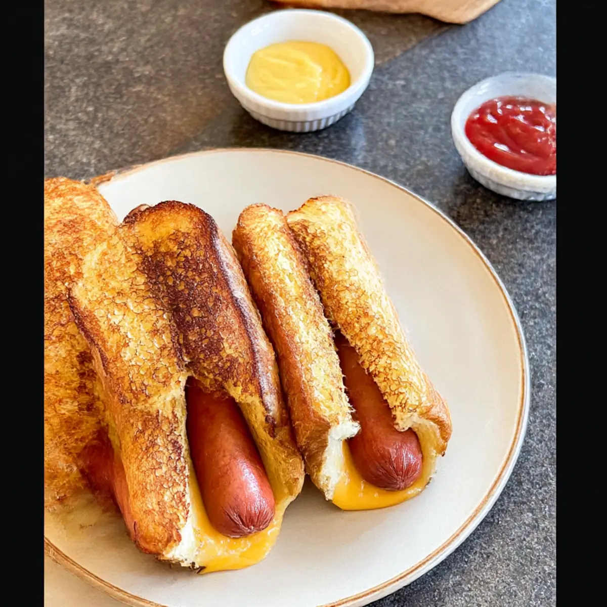 Air Fryer Grilled Cheese Hot Dogs