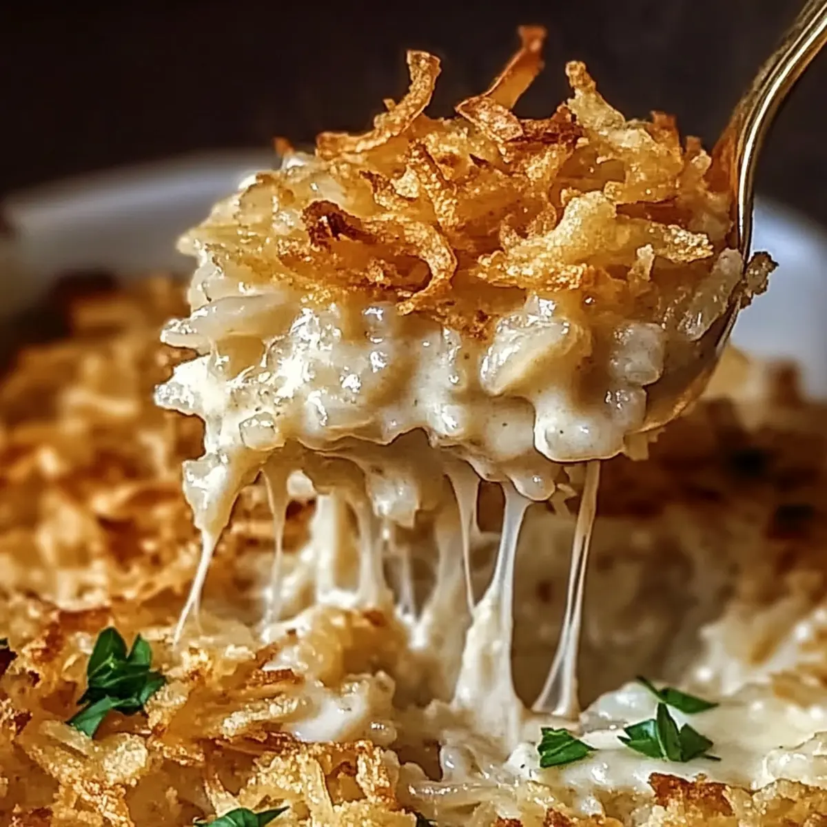 French Onion Chicken Rice Bake