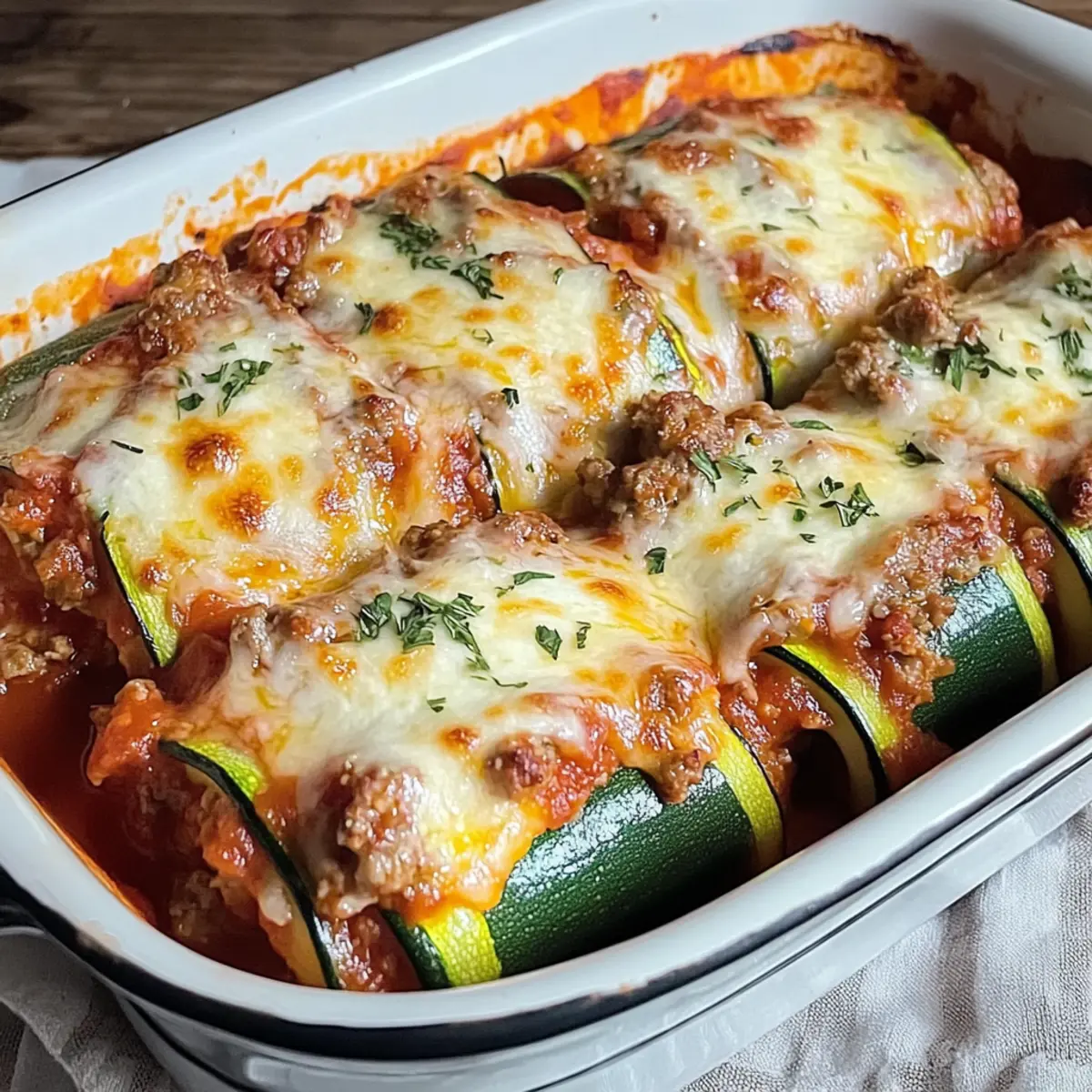 Zucchini Roll Up Lasagna